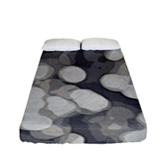 Gray Circles Of Light Fitted Sheet (full/ Double Size) by DimitriosArt