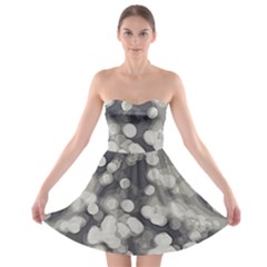 Gray Circles Of Light Strapless Bra Top Dress by DimitriosArt