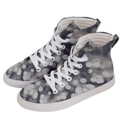 Gray Circles Of Light Men s Hi-top Skate Sneakers by DimitriosArt