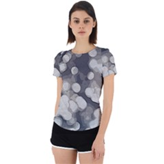 Gray Circles Of Light Back Cut Out Sport Tee by DimitriosArt