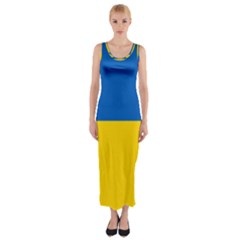 Flag Of Ukraine Fitted Maxi Dress by abbeyz71