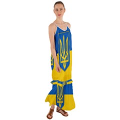 Flag Of Ukraine With Coat Of Arms Cami Maxi Ruffle Chiffon Dress by abbeyz71