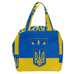 Flag Of Ukraine With Coat Of Arms Boxy Hand Bag by abbeyz71