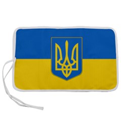 Flag Of Ukraine With Coat Of Arms Pen Storage Case (l) by abbeyz71