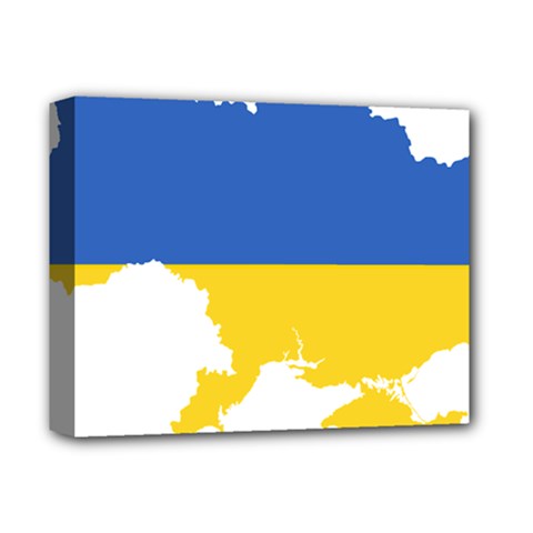 Ukraine Flag Map Deluxe Canvas 14  X 11  (stretched) by abbeyz71