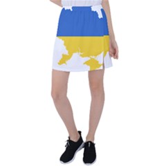 Ukraine Flag Map Tennis Skirt by abbeyz71