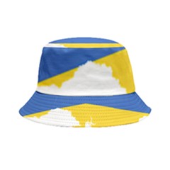 Ukraine Flag Map Inside Out Bucket Hat by abbeyz71