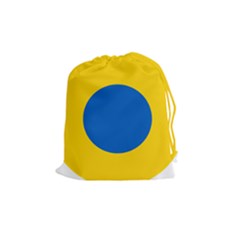 Roundel Of Ukrainian Air Force Drawstring Pouch (medium) by abbeyz71