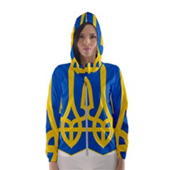 Coat Of Arms Of Ukraine Women s Hooded Windbreaker by abbeyz71