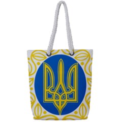 Greater Coat Of Arms Of Ukraine, 1918-1920  Full Print Rope Handle Tote (small) by abbeyz71