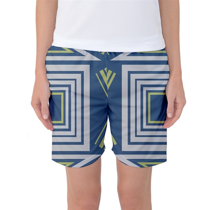 Abstract pattern geometric backgrounds   Women s Basketball Shorts