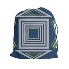 Abstract Pattern Geometric Backgrounds   Drawstring Pouch (2xl) by Eskimos