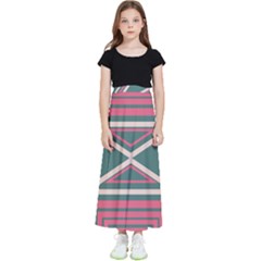 Abstract Pattern Geometric Backgrounds   Kids  Flared Maxi Skirt by Eskimos