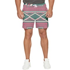 Abstract Pattern Geometric Backgrounds   Men s Runner Shorts