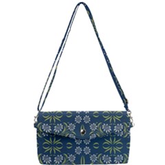 Folk flowers print Floral pattern Ethnic art Removable Strap Clutch Bag