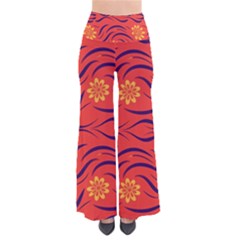 Folk Flowers Print Floral Pattern Ethnic Art So Vintage Palazzo Pants by Eskimos