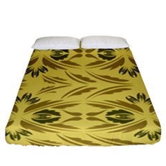 Folk Flowers Print Floral Pattern Ethnic Art Fitted Sheet (california King Size) by Eskimos