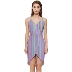 Pastel Rainbow Stripe Wrap Frill Dress by dressshop