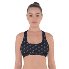 Animal Eyes Close Up Motif Pattern Cross Back Sports Bra by dflcprintsclothing