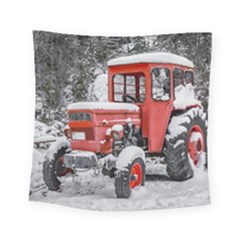 Tractor Parked, Olympus Mount National Park, Greece Square Tapestry (small) by dflcprintsclothing