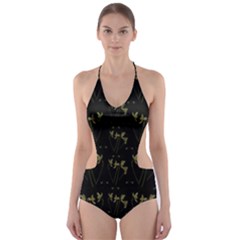 Exotic Snow Drop Flowers In A Loveable Style Cut-out One Piece Swimsuit by pepitasart