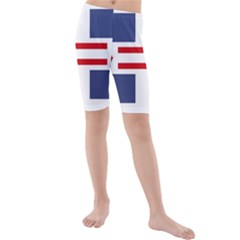 Abstract Pattern Geometric Backgrounds   Kids  Mid Length Swim Shorts