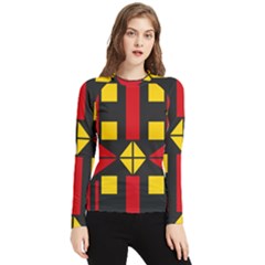 Abstract Pattern Geometric Backgrounds   Women s Long Sleeve Rash Guard by Eskimos