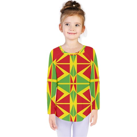 Abstract Pattern Geometric Backgrounds   Kids  Long Sleeve Tee by Eskimos