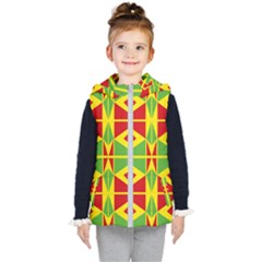 Abstract Pattern Geometric Backgrounds   Kids  Hooded Puffer Vest by Eskimos