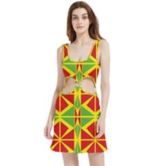 Abstract Pattern Geometric Backgrounds   Velvet Cutout Dress by Eskimos