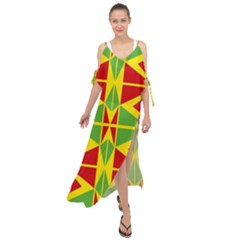 Abstract Pattern Geometric Backgrounds   Maxi Chiffon Cover Up Dress