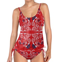 Floral Folk Damask Pattern Fantasy Flowers  Tankini Set by Eskimos