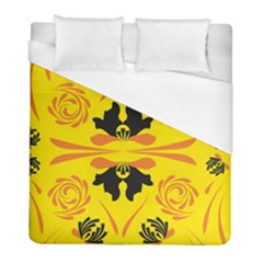 Floral Folk Damask Pattern Fantasy Flowers  Duvet Cover (full/ Double Size) by Eskimos