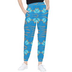 Floral Folk Damask Pattern Fantasy Flowers  Tapered Pants by Eskimos