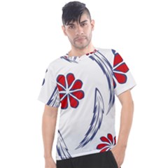 Folk Flowers Print Floral Pattern Ethnic Art Men s Sport Top by Eskimos