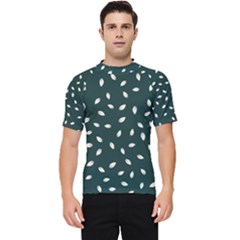 Leaves Pattern Men s Short Sleeve Rash Guard by CoshaArt