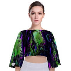 Effects Infestation Ii Tie Back Butterfly Sleeve Chiffon Top by MRNStudios