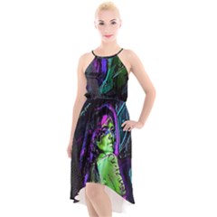 Effects Infestation Ii High-low Halter Chiffon Dress  by MRNStudios