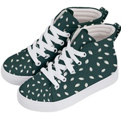 Leaves Pattern Kids  Hi-top Skate Sneakers by CoshaArt