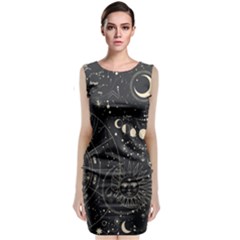 Magic-patterns Sleeveless Velvet Midi Dress by CoshaArt