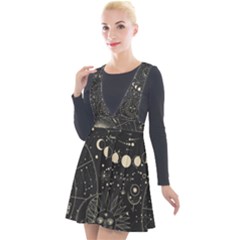 Magic-patterns Plunge Pinafore Velour Dress by CoshaArt