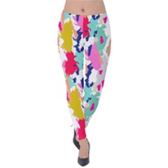 Acryl Paint Velvet Leggings by CoshaArt