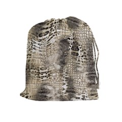 Luxury Snake Print Drawstring Pouch (xl) by CoshaArt