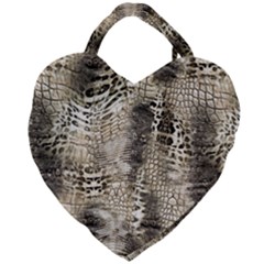 Luxury Snake Print Giant Heart Shaped Tote by CoshaArt