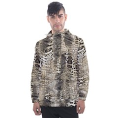 Luxury Snake Print Men s Front Pocket Pullover Windbreaker by CoshaArt