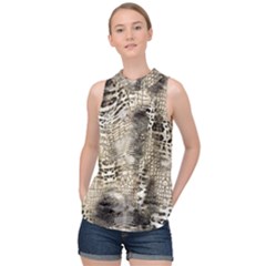 Luxury Snake Print High Neck Satin Top by CoshaArt