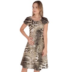 Luxury Snake Print Classic Short Sleeve Dress by CoshaArt