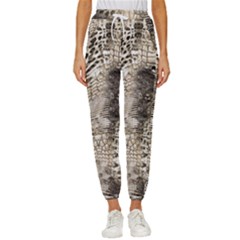 Luxury Snake Print Cropped Drawstring Pants