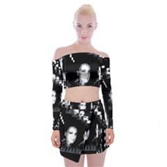 Mrn Echo Off Shoulder Top With Mini Skirt Set by MRNStudios