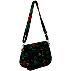 Apples Honey Honeycombs Pattern Saddle Handbag by Amaryn4rt